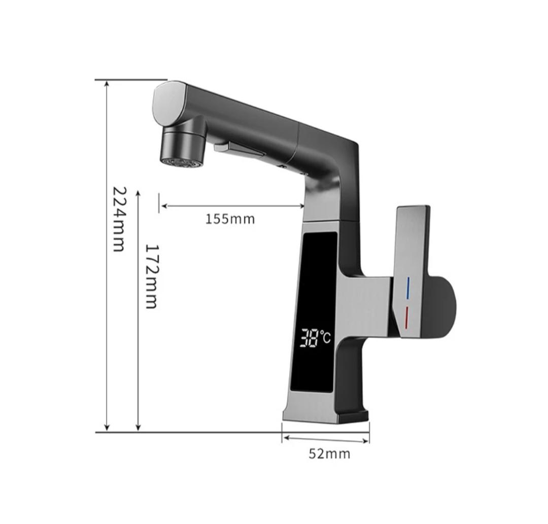 Pull Out Single Hole Faucet Basin Sink Tap