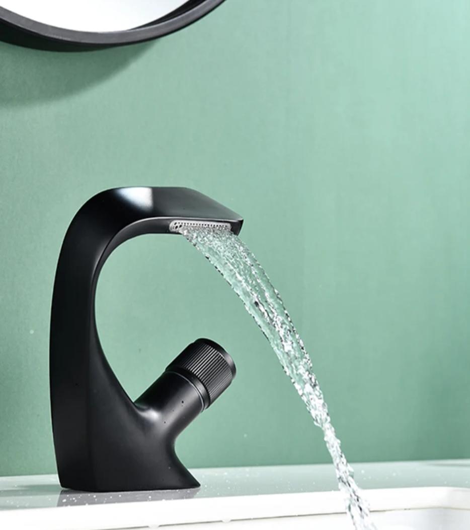 Single Hole Brass Blackened Basin Faucet