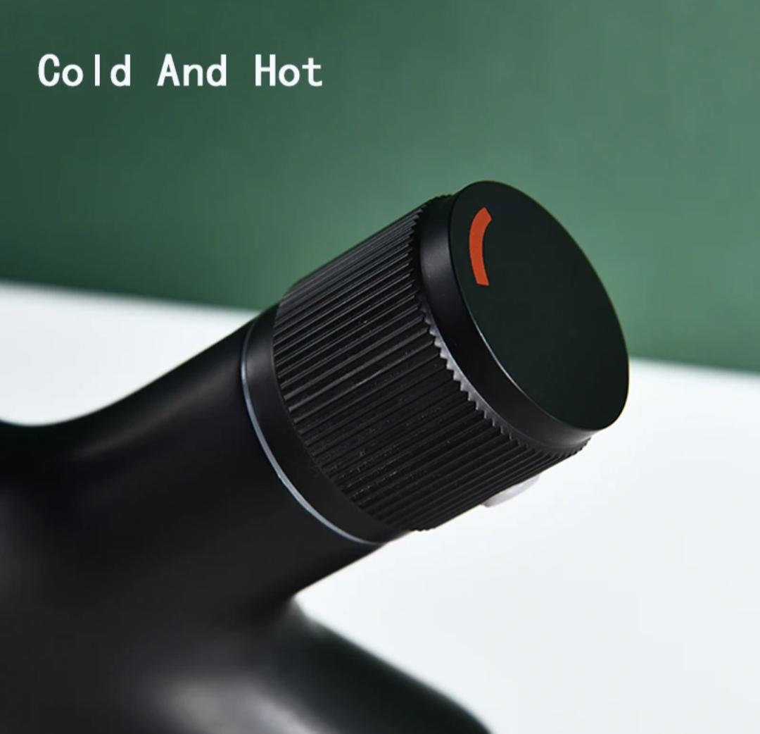 Single Hole Brass Blackened Basin Faucet