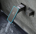 Luxury Mixer Faucet Digital Single Handle Vanity Waterfall Wall Mounted