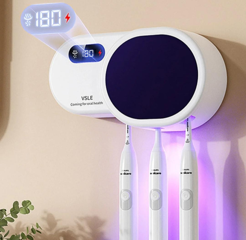 Rechargeable Wall Mounted UV Toothbrush Sanitizer Automatic Sterilization Drying Rack