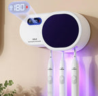 Rechargeable Wall Mounted UV Toothbrush Sanitizer Automatic Sterilization Drying Rack