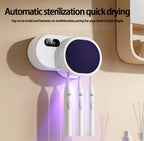 Rechargeable Wall Mounted UV Toothbrush Sanitizer Automatic Sterilization Drying Rack