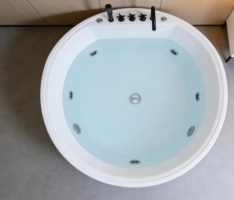 Indoor Acrylic Round Freestanding Massage Bathtub