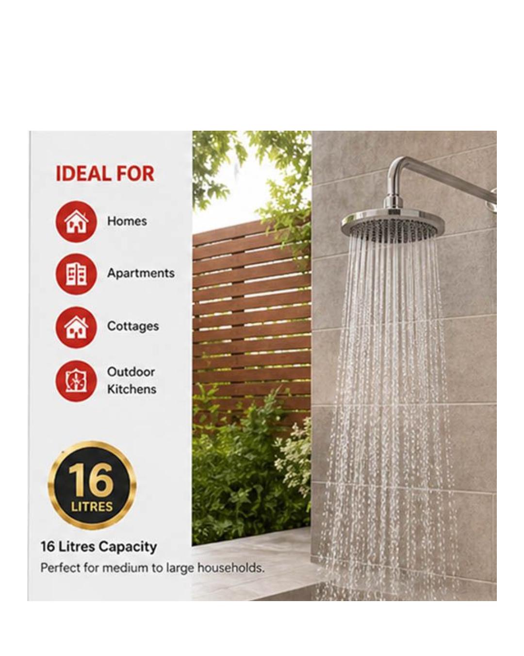 16L LPG Gas Water Heater Instant Geyser