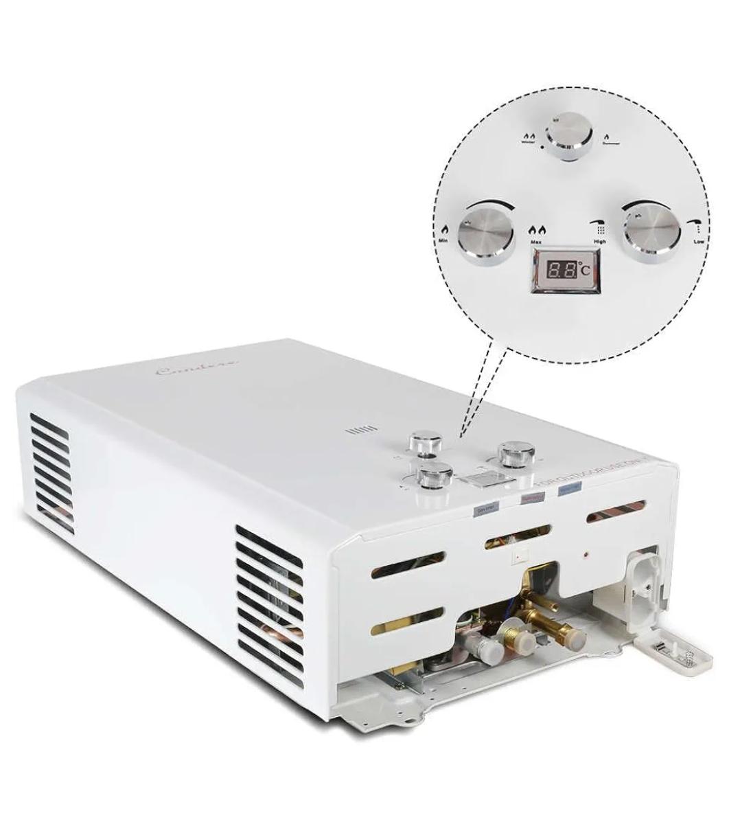 20L LPG Tankless Outdoor Gas Geyser With LED Display