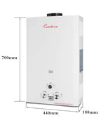 20L LPG Tankless Outdoor Gas Geyser With LED Display