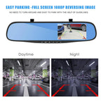 12'' Rear View Mirror Dash Cam 1080P Front & Rear With Night Vision