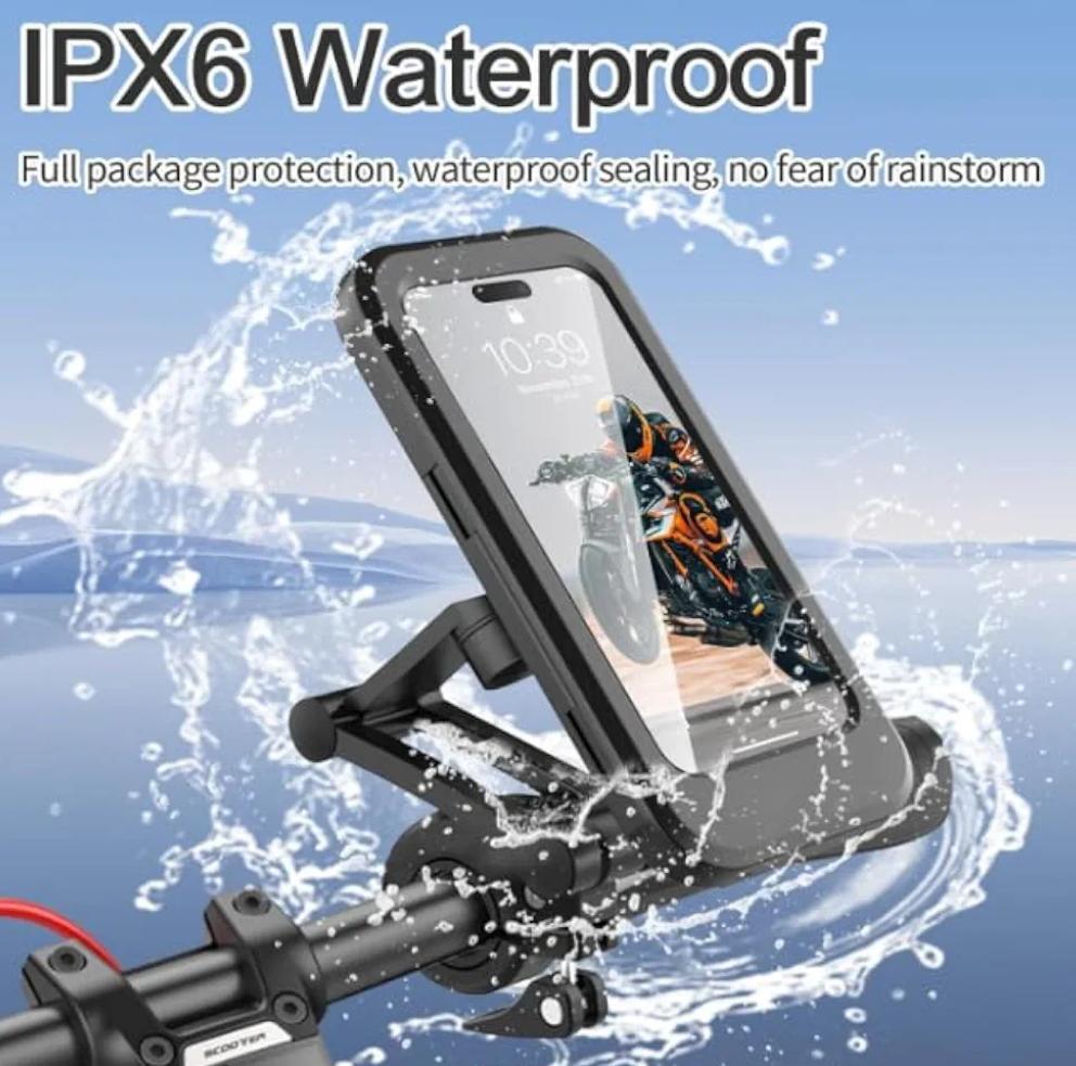 360° Waterproof Phone Mount for Motorcycle & Bicycle