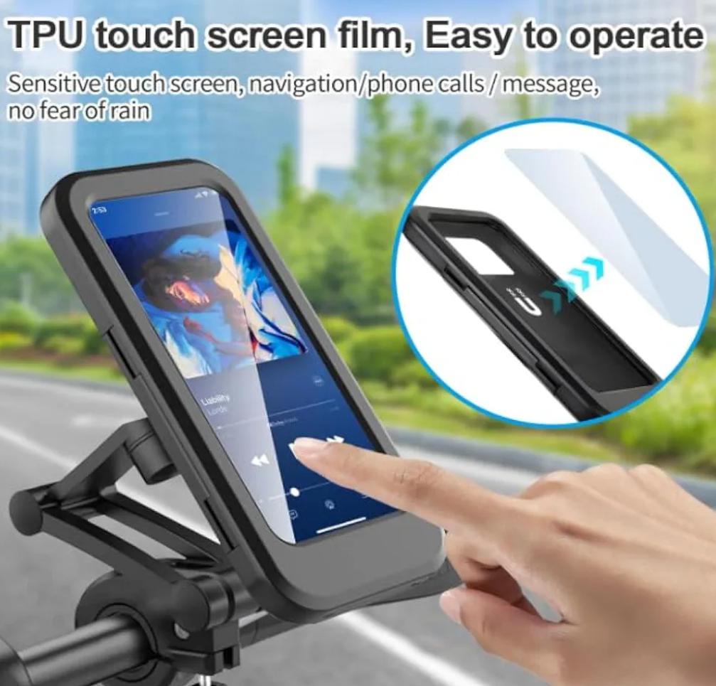 360° Waterproof Phone Mount for Motorcycle & Bicycle