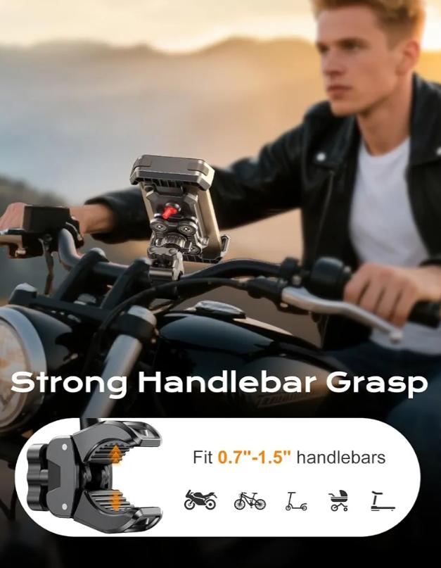 Motorbike Phone Holder With Vibration Dampening