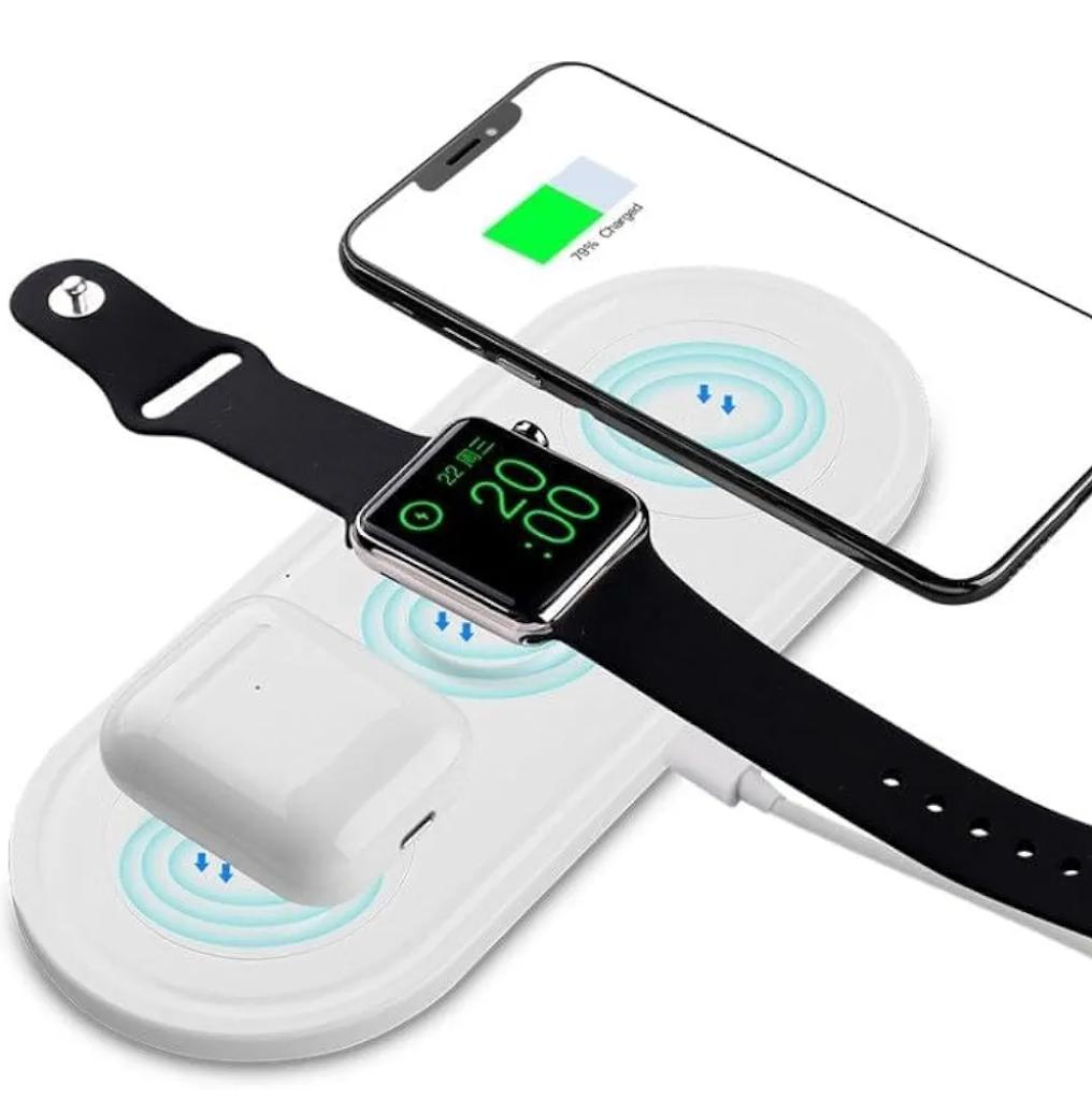 3-in-1 Wireless Charger for iPhone, Apple Watch & AirPods