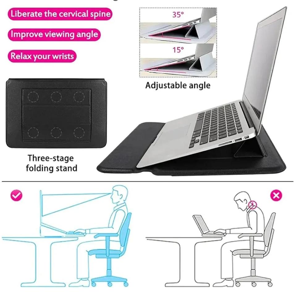 3-in-1 Magnetic Waterproof Laptop Sleeve & Stand (11–13.3'')