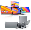 14'' Triple Screen Extender,FHD IPS Multi Screen Externder With USB-C /USB-A