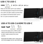 14'' FHD 1080P Portable Laptop Screen Extender (13''–17.3'', Plug & Play)