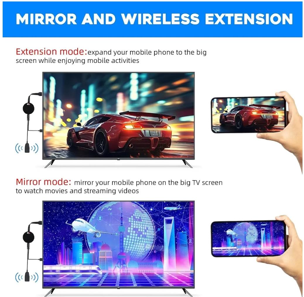 Google Chromecast Device For TV, 4K Miracast le Wireless HDMI Display Adapter