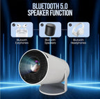 Projector With WiFi 6 & Bluetooth Smart Video Theater 4K HD 1080P