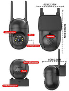 Smart Wi-Fi Security Camera With 360 Panoramic View, Auto Tracking, Night Vision, 080p Full HD