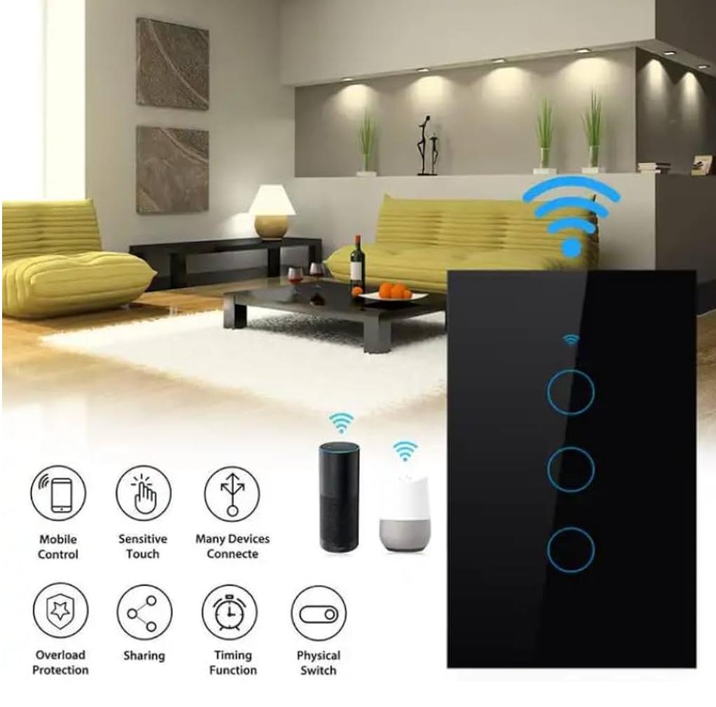 Wi-Fi Light Switch 3 Gang / Lever