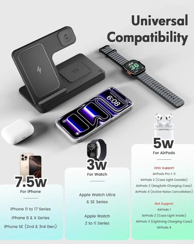 3 in 1 Wireless Charger Apple Charging Station