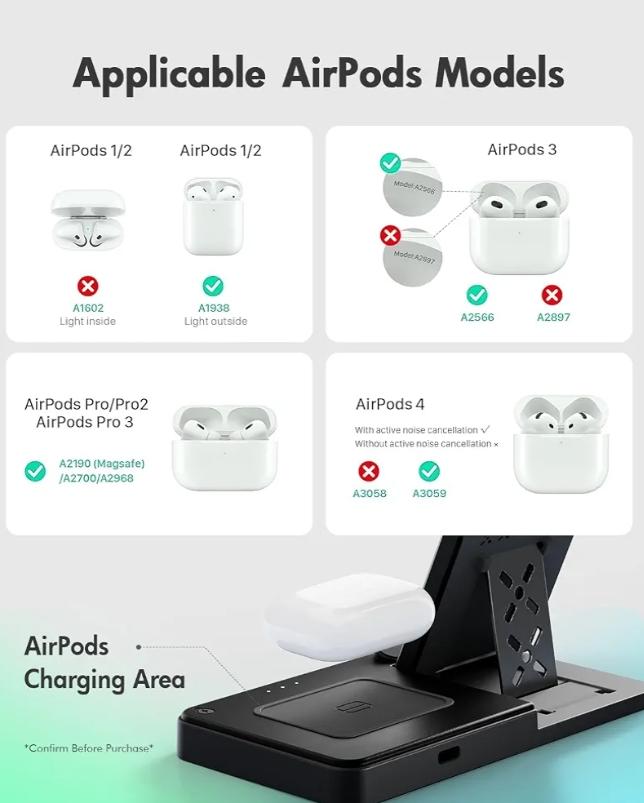 3 in 1 Wireless Charger Apple Charging Station
