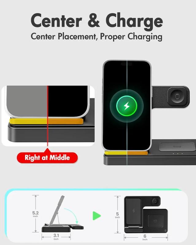 3 in 1 Wireless Charger Apple Charging Station