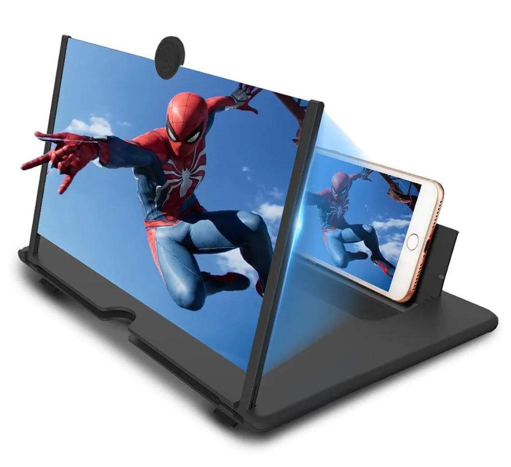 12'' Thin Foldable Phone Screen Magnifier, HD Phone Amplifier With Folding Stand Holder