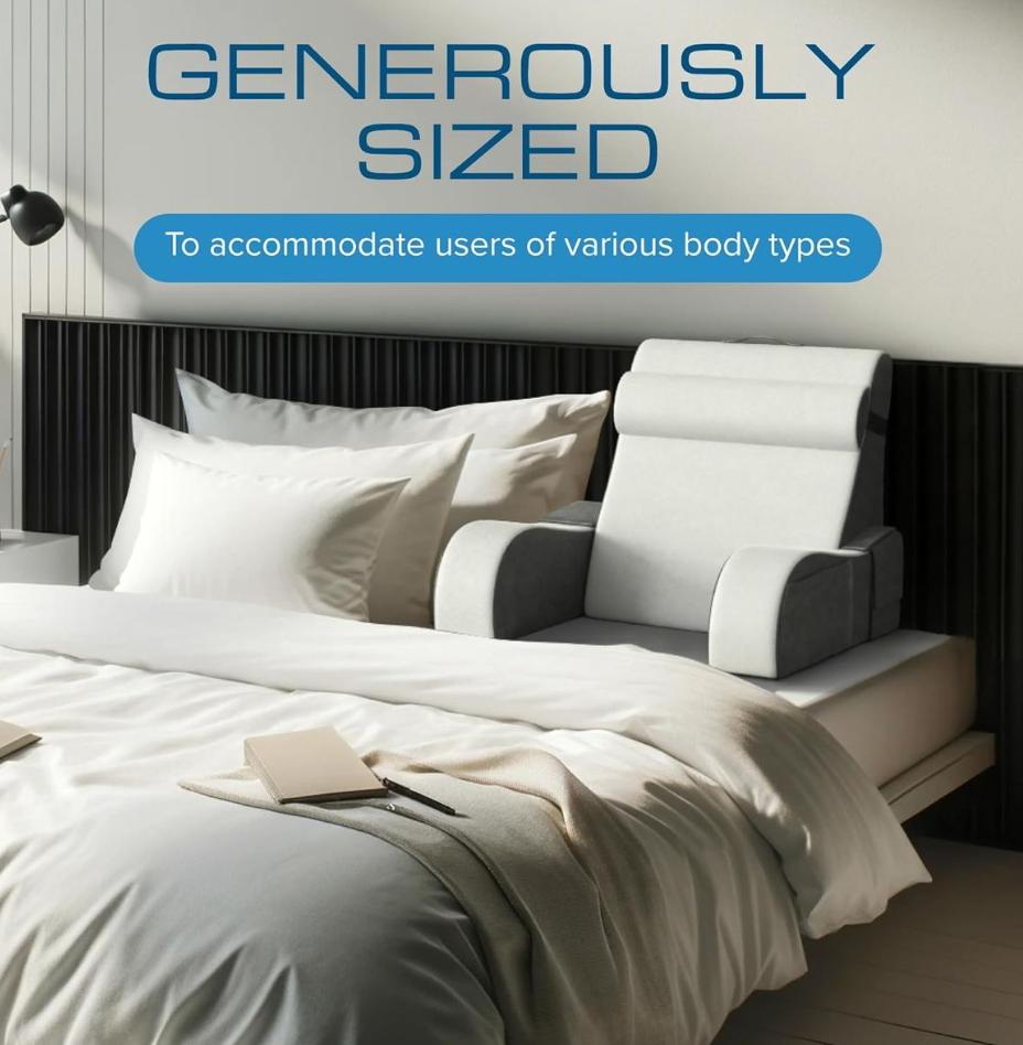 Reading Pillow With Arms Detachable Backrest Pillow For Sitting Up In Bed