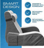 Reading Pillow With Arms Detachable Backrest Pillow For Sitting Up In Bed