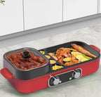 Combined Smart Hot Pot And Grill, Dual Function Electric Cooker