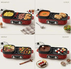 Combined Smart Hot Pot And Grill, Dual Function Electric Cooker