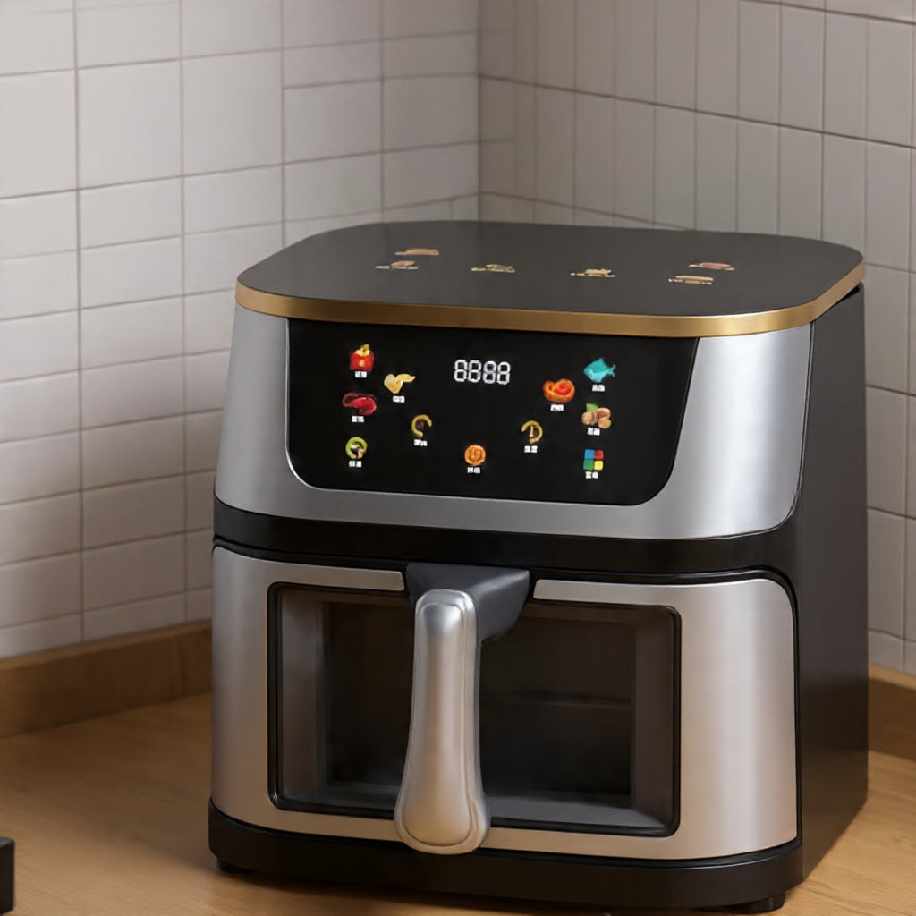12L Digital Air Fryer – Stainless Steel, Transparent Window