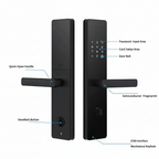 Smart electric door lock parts diagram with callout labels