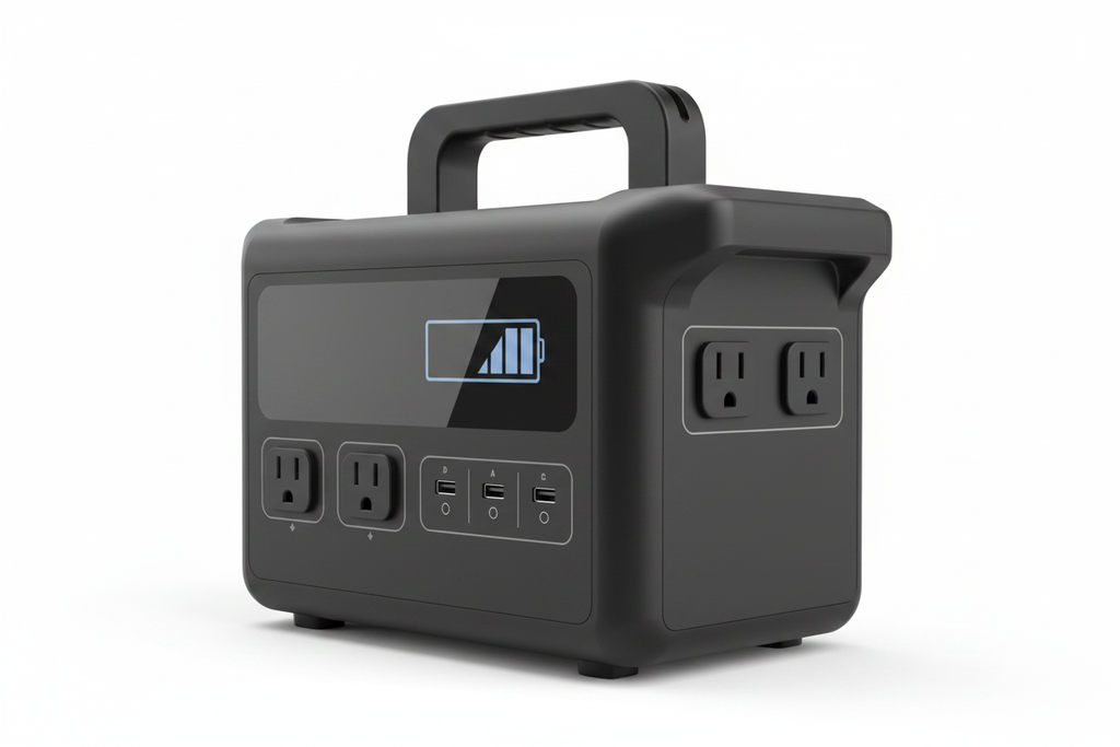 SOUOP 6000W portable power station 3/4 angle view, white background