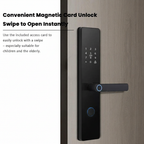 Smart electric door lock magnetic card unlock lifestyle on door