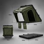 CAMPAX rooftop tent dimensions diagram