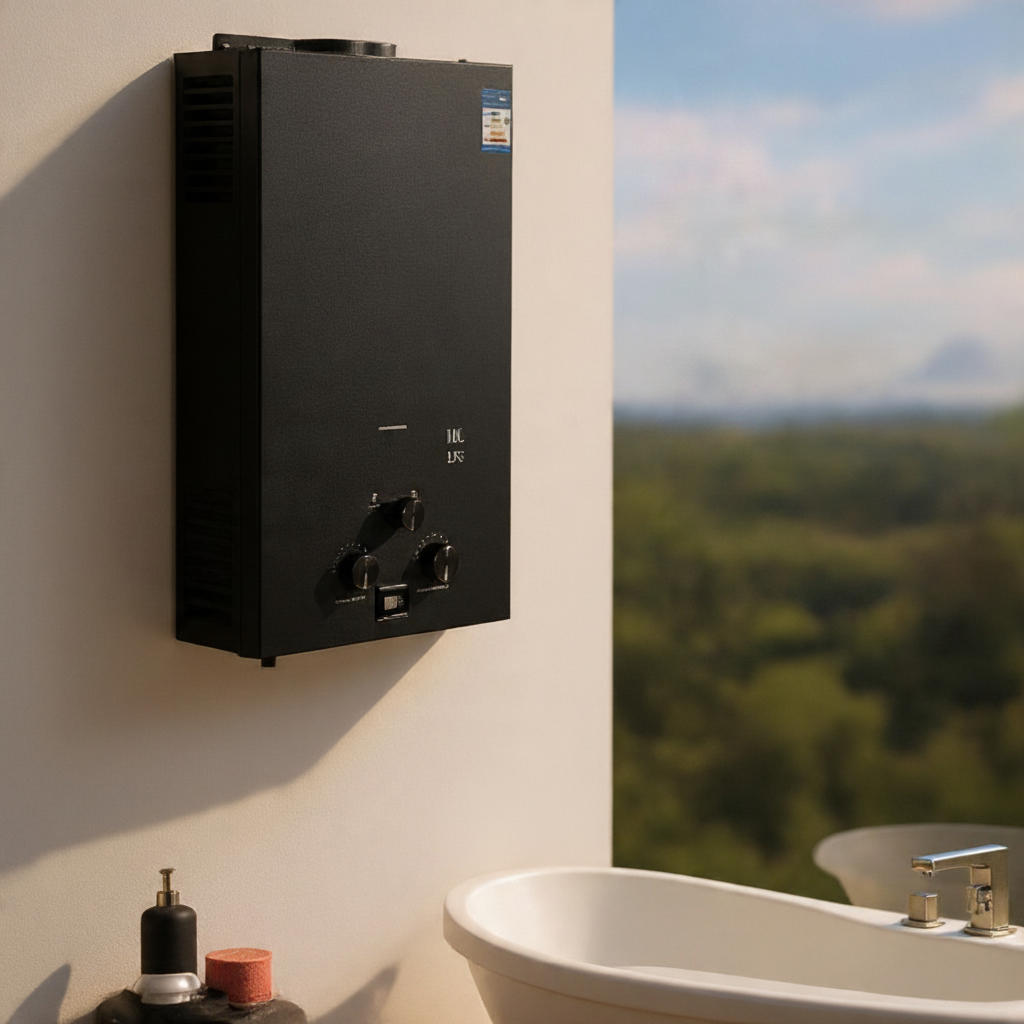 OGMIE 10L Instant LPG Gas Geyser – Stainless Steel, RV & Outdoor