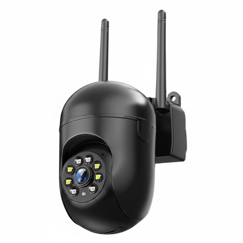 Smart Wi-Fi Security Camera With 360 Panoramic View, Auto Tracking, Night Vision, 080p Full HD