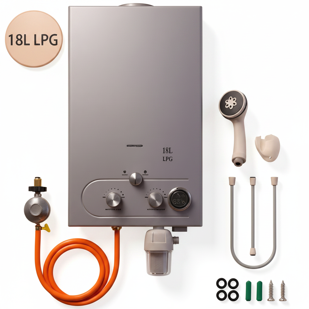PEIXU 16L Smart LPG Gas Geyser – Stainless Steel, Bathroom