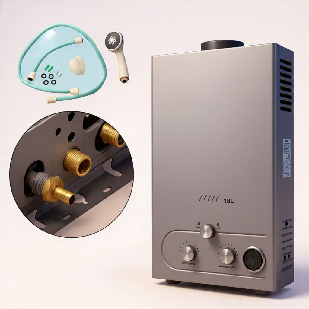 PEIXU 16L Smart LPG Gas Geyser – Stainless Steel, Bathroom