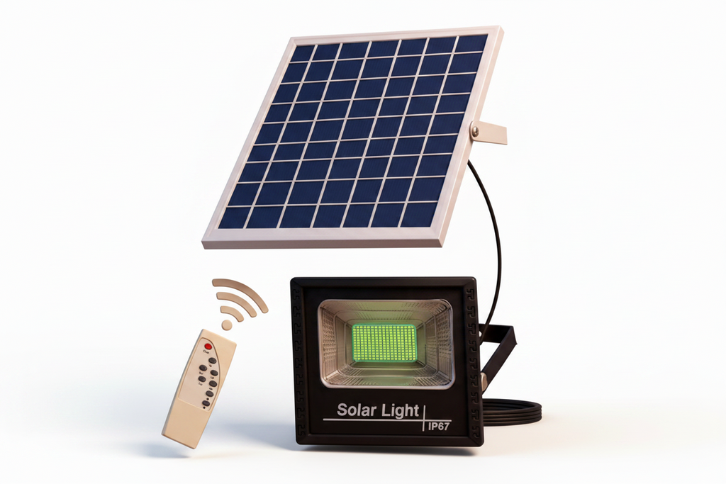 Solar LED Flood Light – IP65 Waterproof, Remote Control, 200W–500W