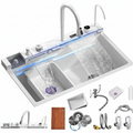Digital Display Waterfall Deep Kitchen Sink